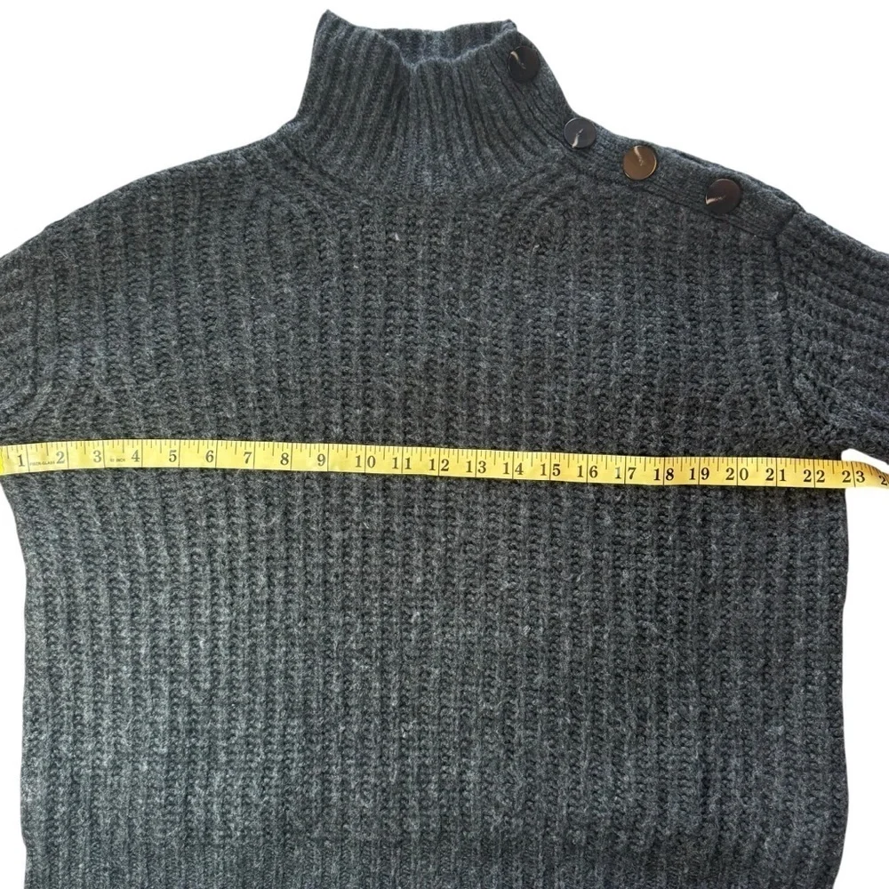 J. Crew Dark Gray Wool Alpaca Blend XS Turtleneck Sweater